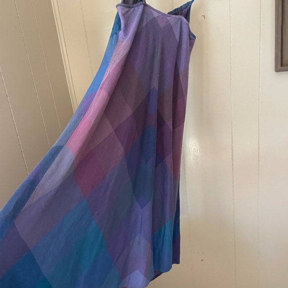 Gorgeous Gap Blue Purple Ombré Linen Dress - Picture 7 of 9